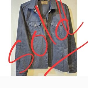 Jeremiah Denim Selvedged Trim Shirt  Jacket Men's Size Medium